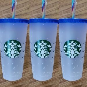 3 Starbucks confetti cups!